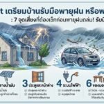 Checklist เตรียมบ้านรับมือพายุฝน หรือพายุฤดูร้อน  : 7 จุดเสี่ยงที่ต้องเช็กก่อนพายุฝนถล่ม! รับมือเข้า ฤดูฝนตก
